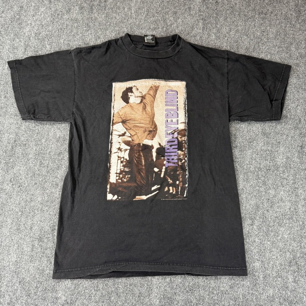 Vintage Third Eye Blind Shirt Mens Large Black‎ 1998 Bonfire Tour Band Tee 90s